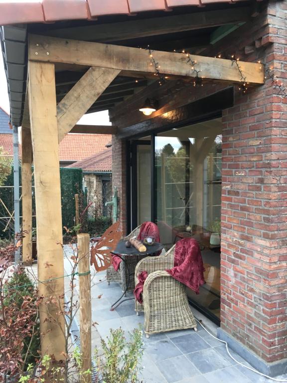 Posezení v ubytování B&B Den Biesthoek