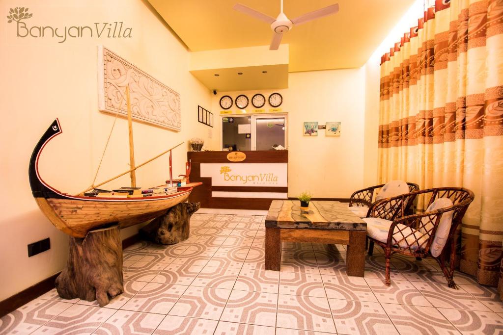 Posezení v ubytování Banyan Villa Maldives Dhangethi