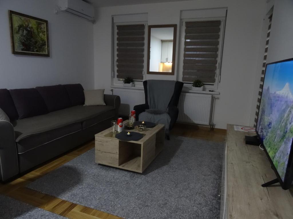 TV a/nebo společenská místnost v ubytování Apartman N&N
