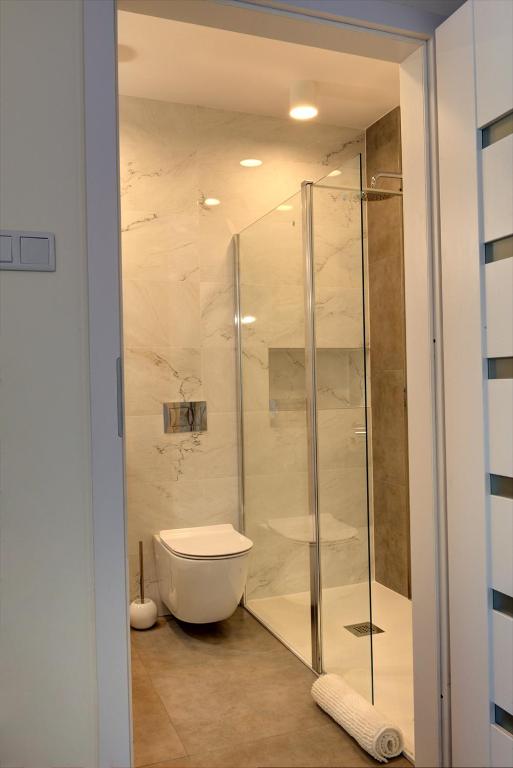 Koupelna v ubytování Apartamenty KORAL
