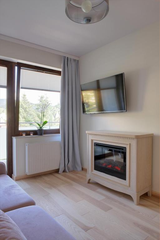 TV a/nebo společenská místnost v ubytování Apartamenty KORAL