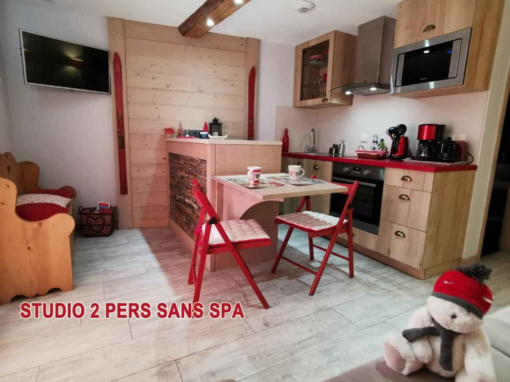 Kuchyň nebo kuchyňský kout v ubytování Chalet ZenArcs