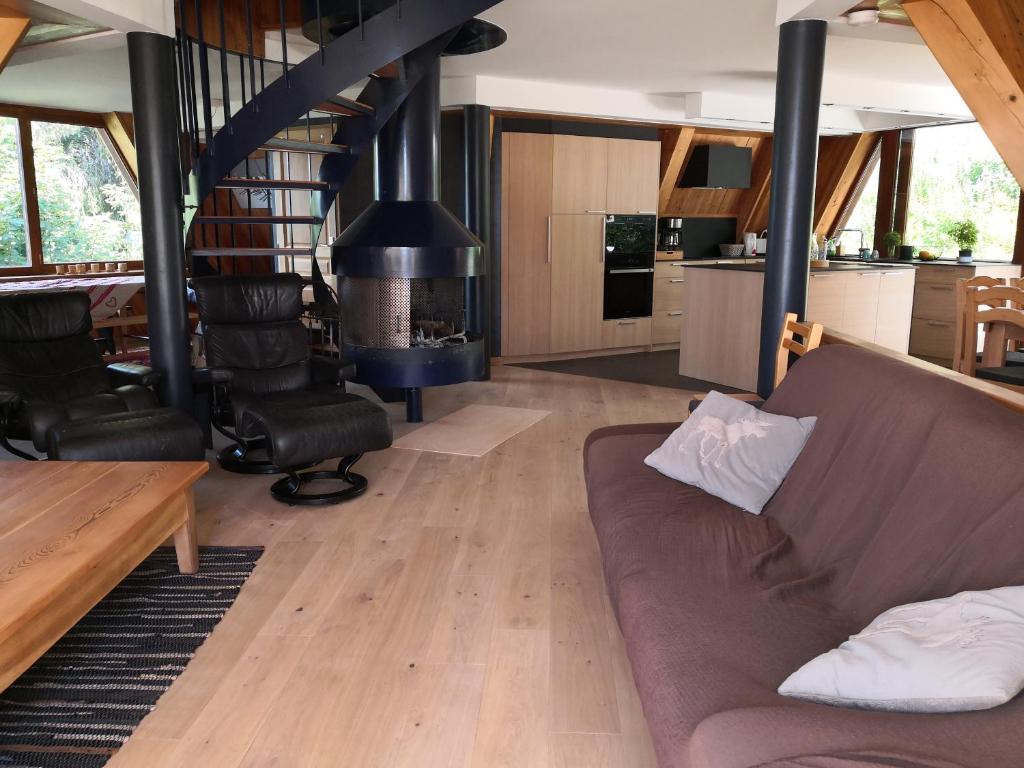 Posezení v ubytování le chalet pointu de capucine