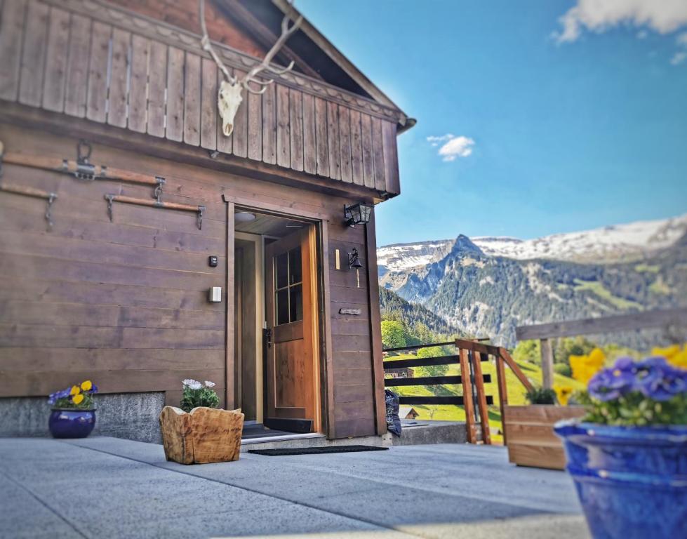 Ein allgemeiner Bergblick oder ein Berglick von des Hotels aus
