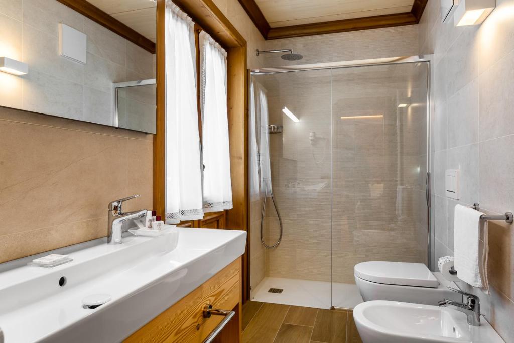 Koupelna v ubytování Hotel Natale