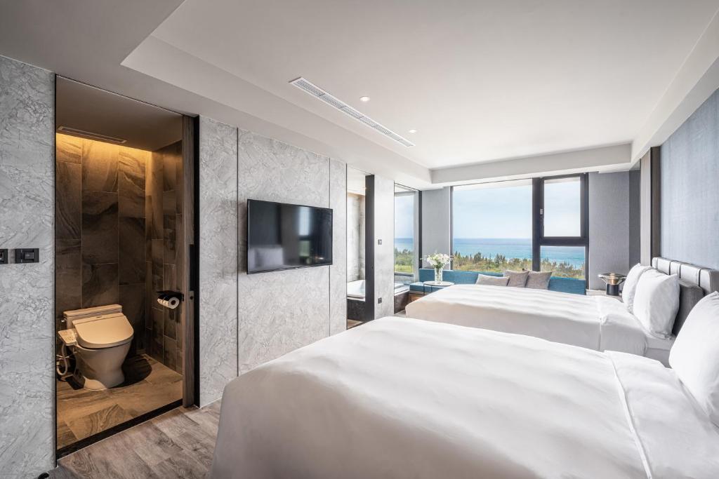 Lakeshore Hotel Hualien Taroko - 建筑宁静 - 海景高管豪华家庭室