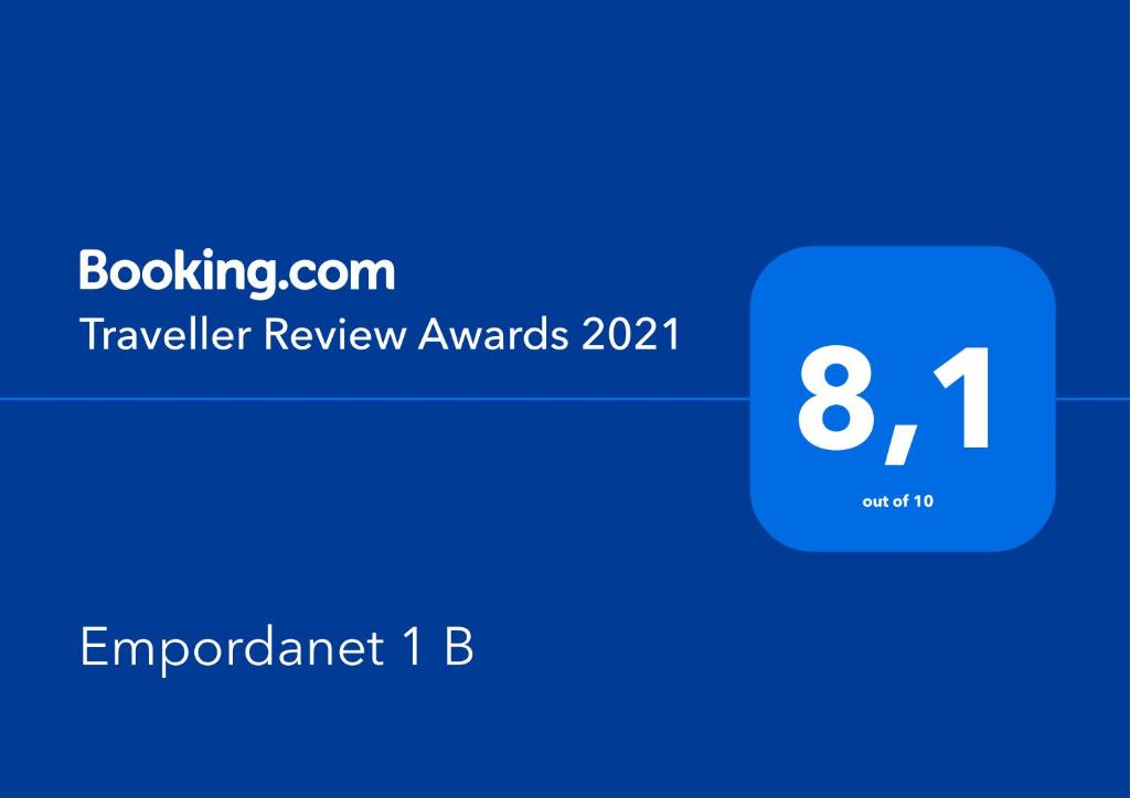 Certifikát, hodnocení, plakát nebo jiný dokument vystavený v ubytování Empordanet 1 B