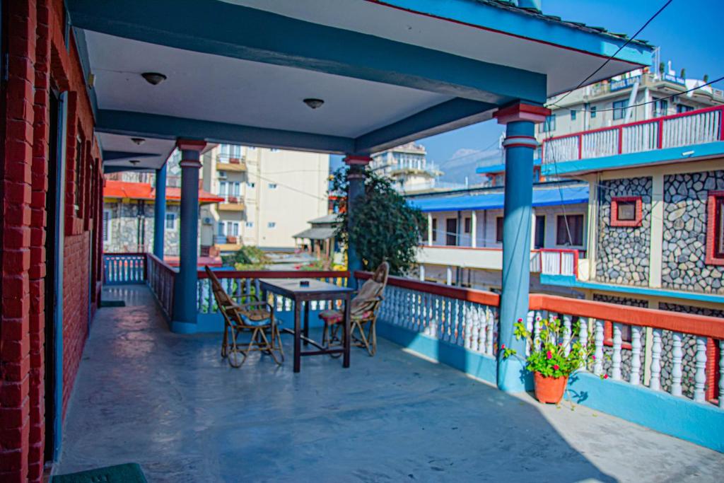 A balcony or terrace at Hotel Plaza Nepal