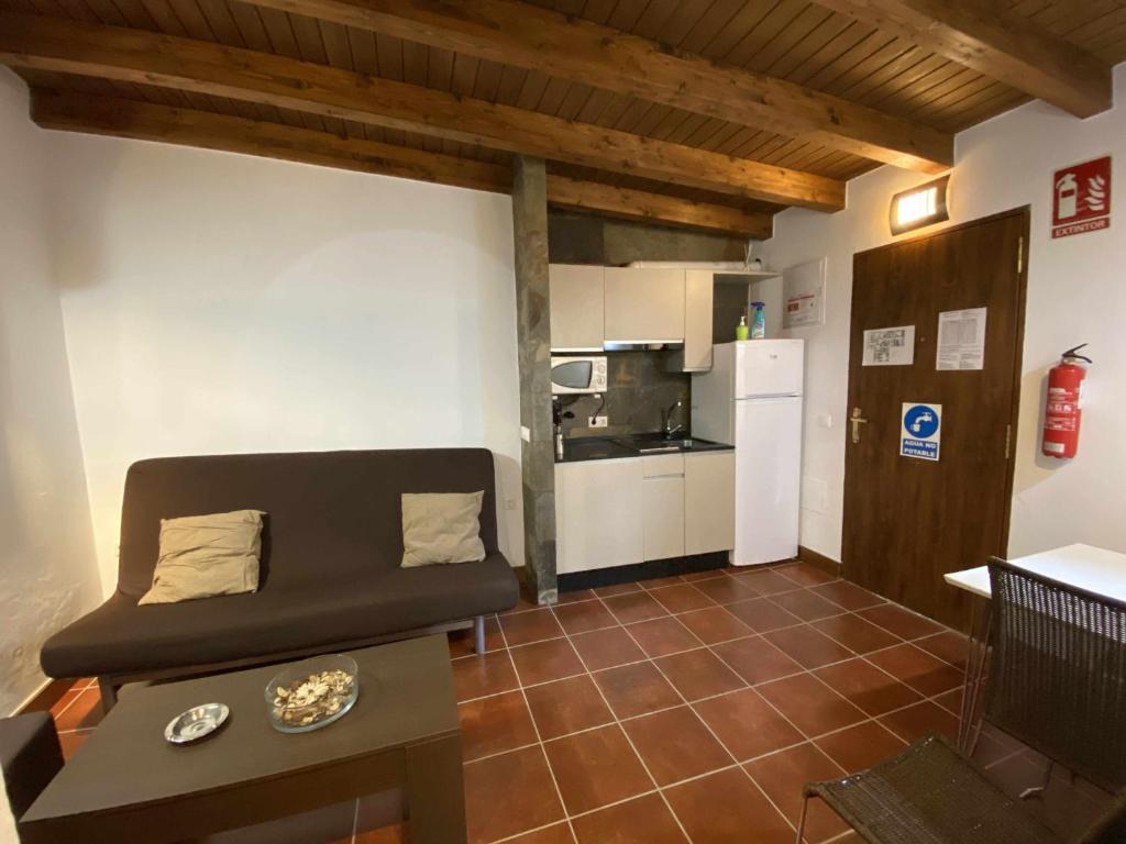 Kuchyňa alebo kuchynka v ubytovaní Estudio con jardincito privado barbacoa y piscina