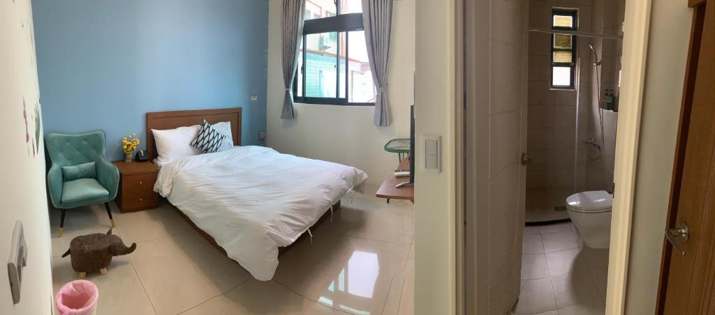 Postel nebo postele na pokoji v ubytování Bear Baby Homestay