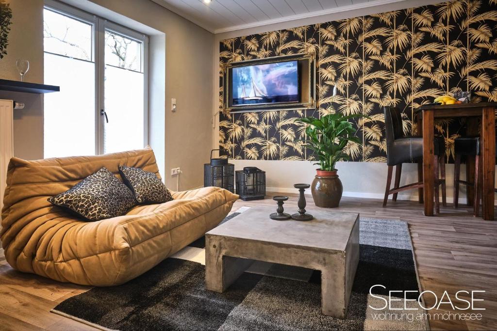 Posezení v ubytování Seeoase - Wohnung Am Möhnesee