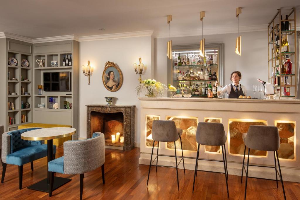Lounge nebo bar v ubytování Hotel Mozart