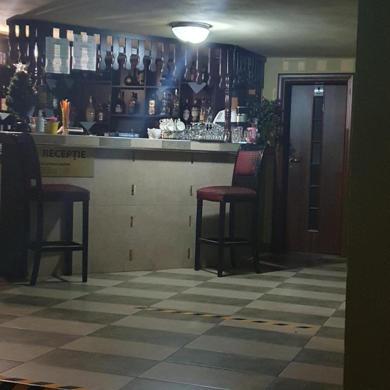 Lounge nebo bar v ubytování Pensiunea Mirela Peștera Urșilor