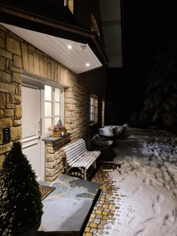 Ferienwohnung am Eifelsteig v zimě