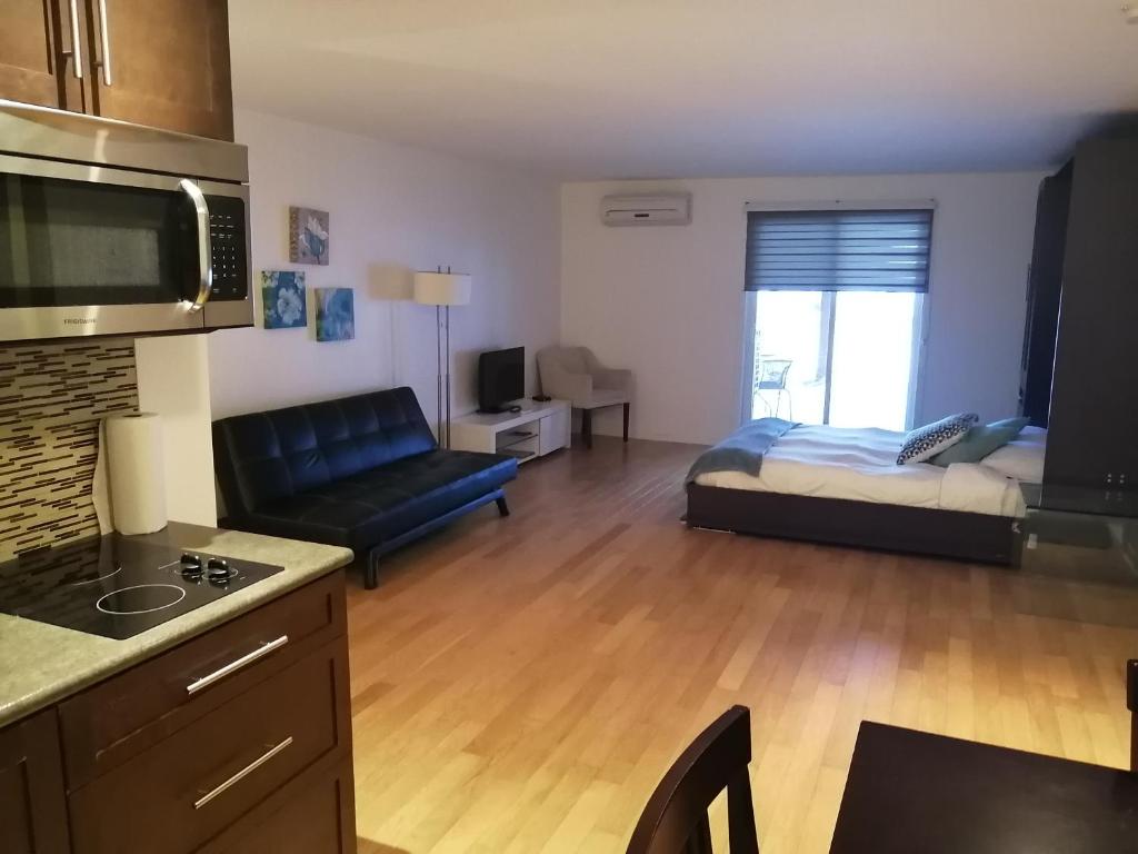 Kuchyň nebo kuchyňský kout v ubytování Condos Vacances Orford