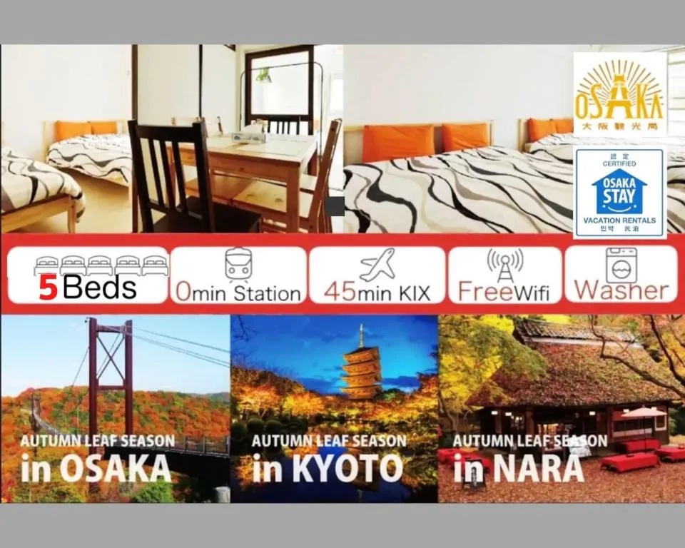 0 min station Masa room 403, Osaka, Japonia