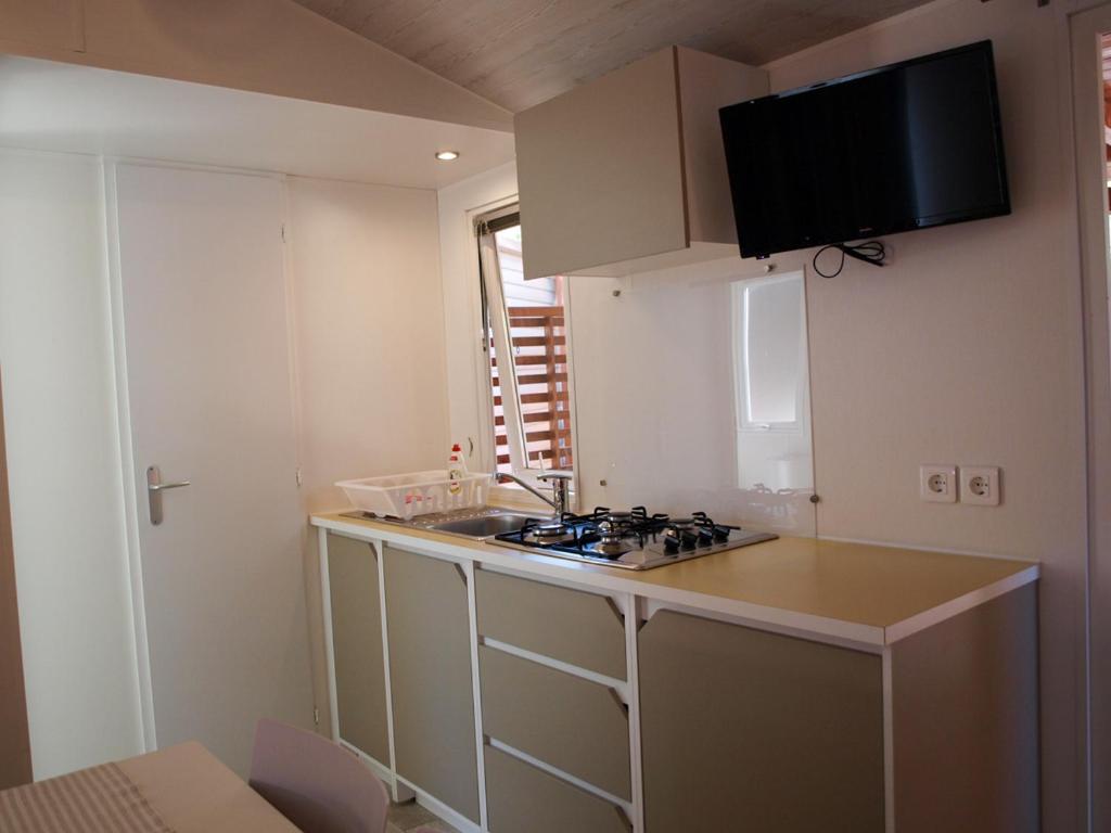 Kuchyň nebo kuchyňský kout v ubytování Mobile home Happy days