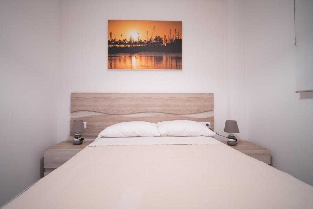 Posteľ alebo postele v izbe v ubytovaní 024 - Blue Dreams Penthouse Tabarca - comfortHOLIDAYS
