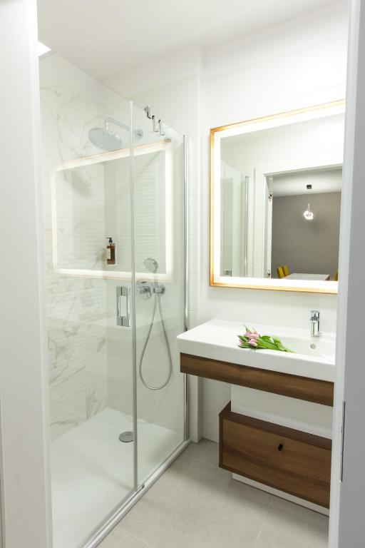 Kúpeľňa v ubytovaní Bel Mare Apartament 128 z ogródkiem