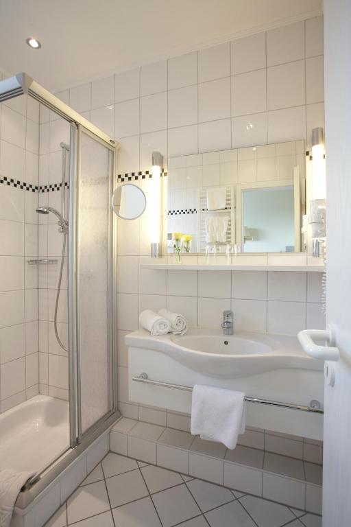 Koupelna v ubytování Hotel Erholung