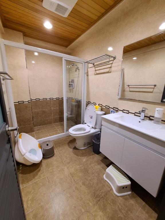 Koupelna v ubytování 三木森sleep Inn 站前館