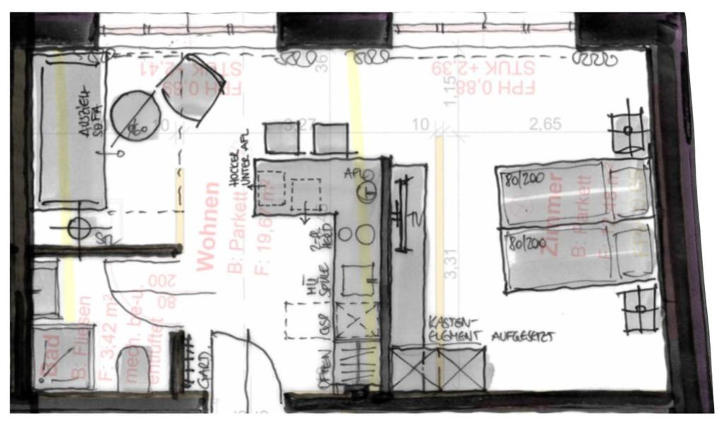 Plán poschodí v ubytovaní Apartments Galumbo - bleiben & genießen