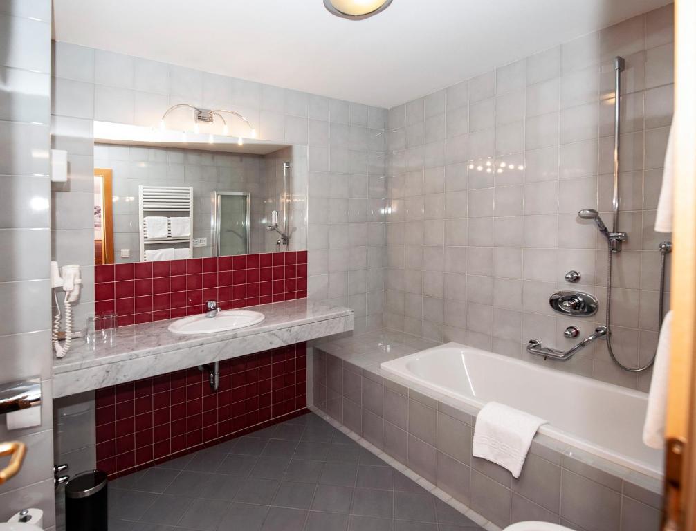 Koupelna v ubytování Hotel Eller
