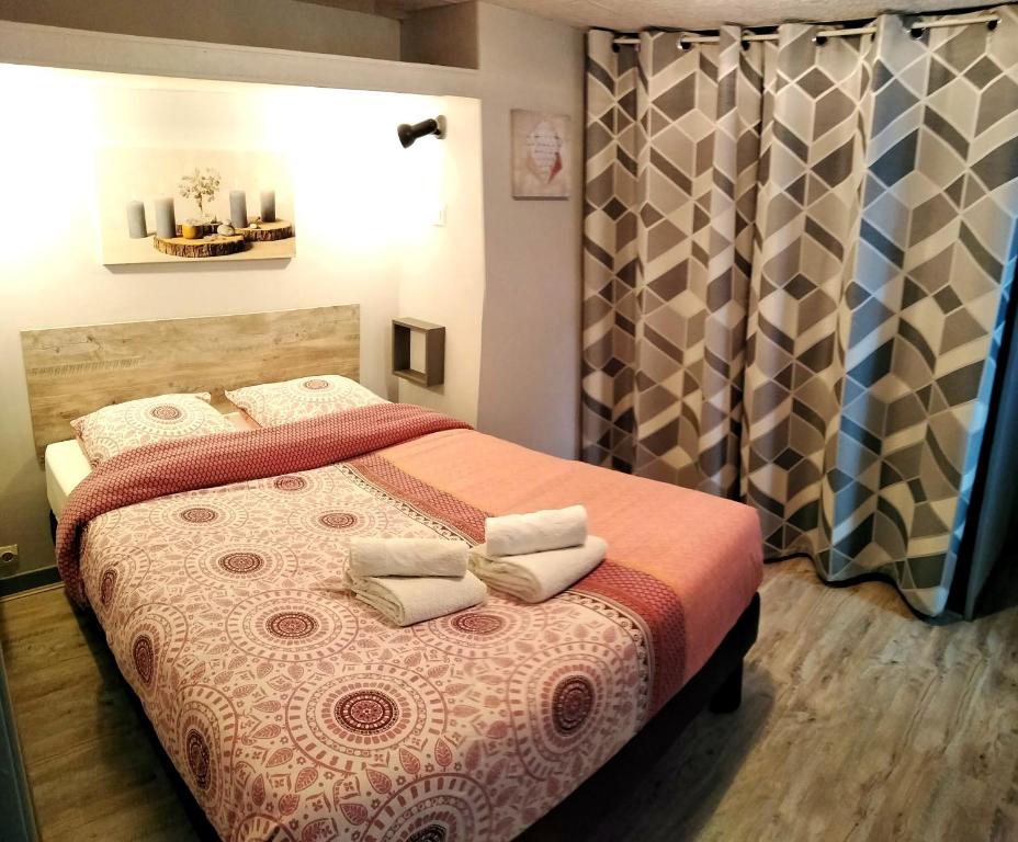 Tempat tidur dalam kamar di T2 bis quartier château de Pau