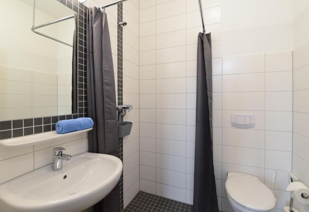 Koupelna v ubytování Haus Klaarstrand