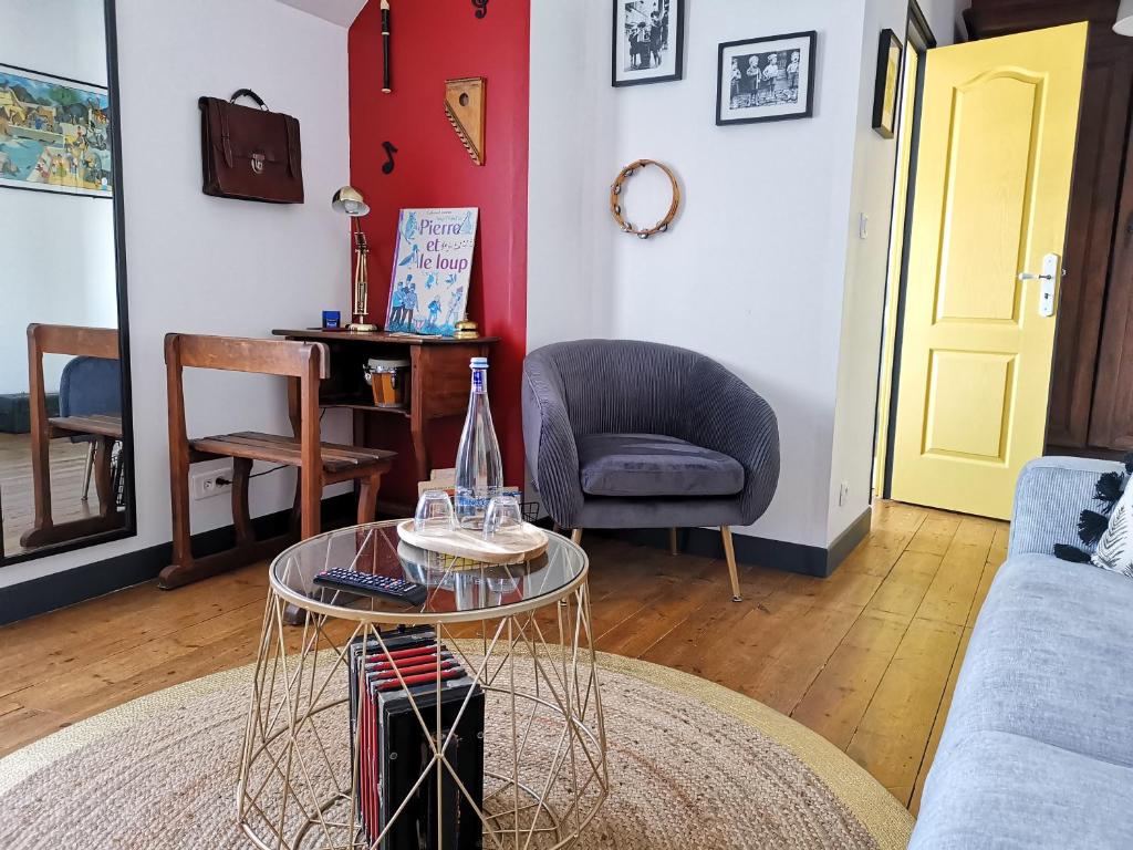 Posezení v ubytování La Récréation - Chambres et Appartements