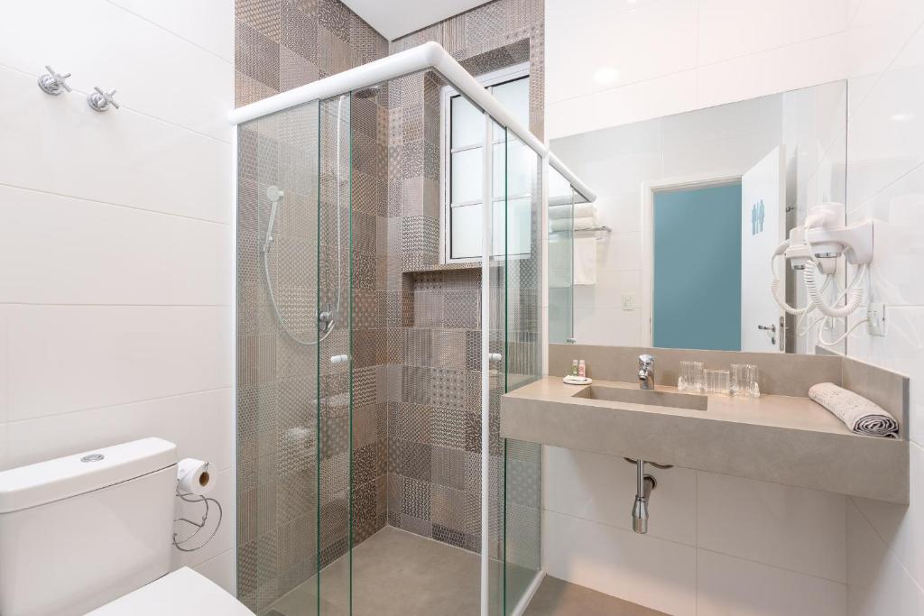 Koupelna v ubytování Hotel Pousada Pacaembu