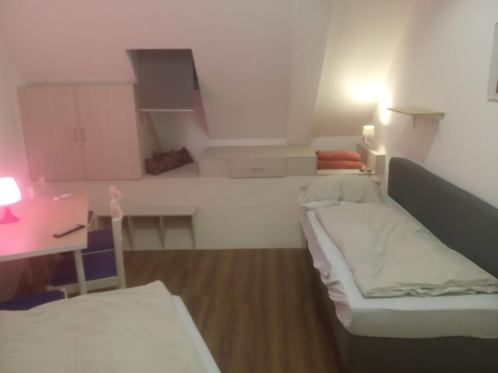 Postel nebo postele na pokoji v ubytování Esztergom Central