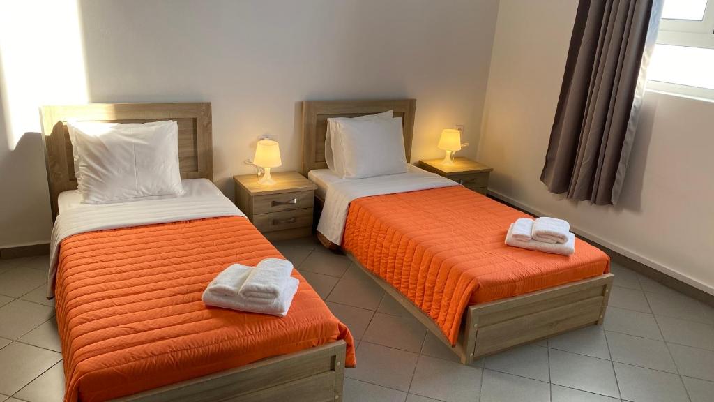 Postel nebo postele na pokoji v ubytování Patras Romeο House
