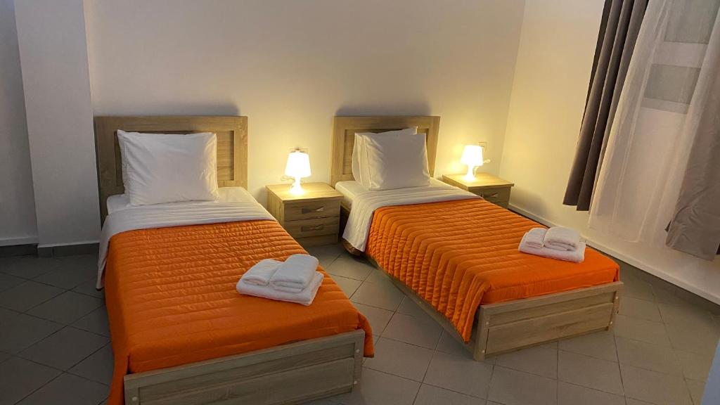 Postel nebo postele na pokoji v ubytování Patras Romeο House
