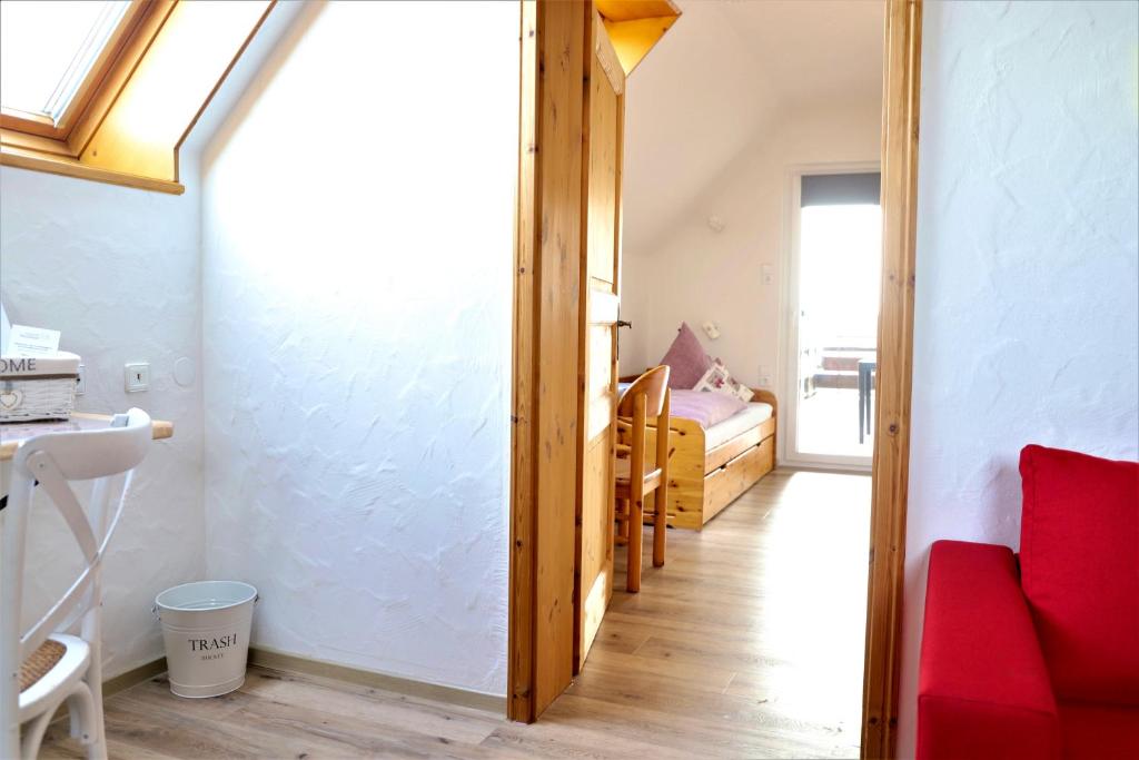 Postel nebo postele na pokoji v ubytování Landpension Pferdekoppel - B&B - Self Checkin