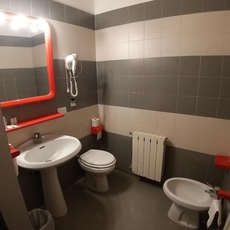 Koupelna v ubytování Cavalieri del Tau