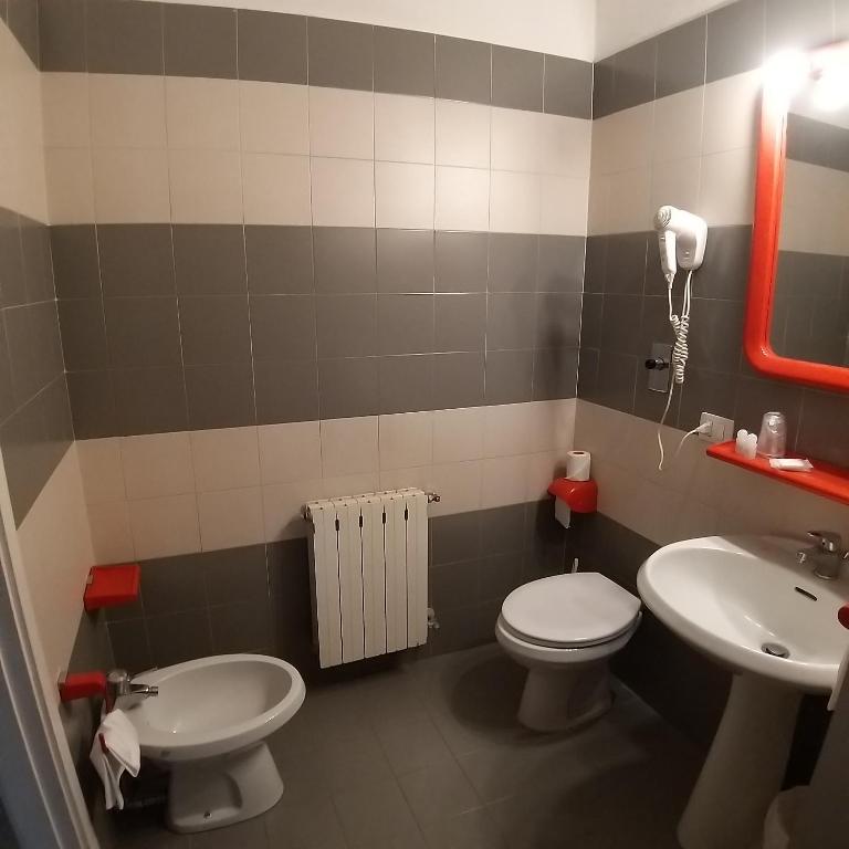 Koupelna v ubytování Cavalieri del Tau
