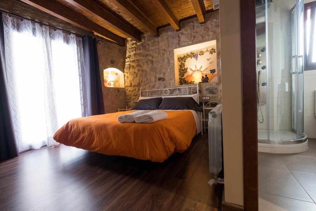 Postel nebo postele na pokoji v ubytování Casa rural Lo Niu