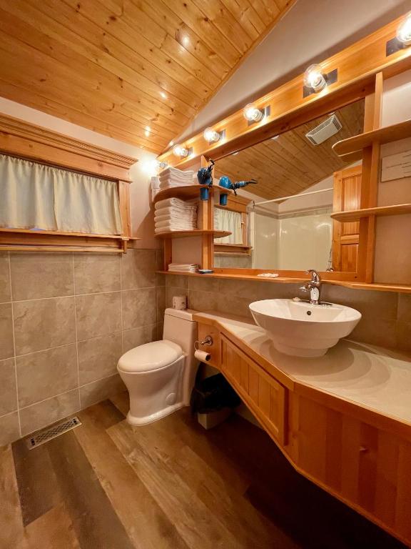 Koupelna v ubytování Brookside Motel