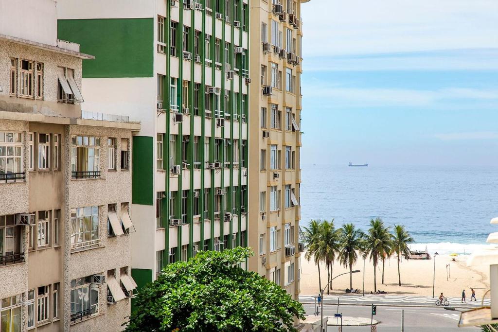  Studio temporada com vista mar para 3 pessoas em Copacabana!