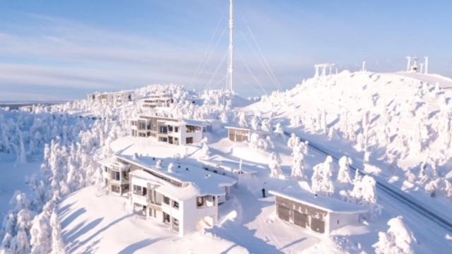 겨울의 Rukavuorenhuippu Apartment