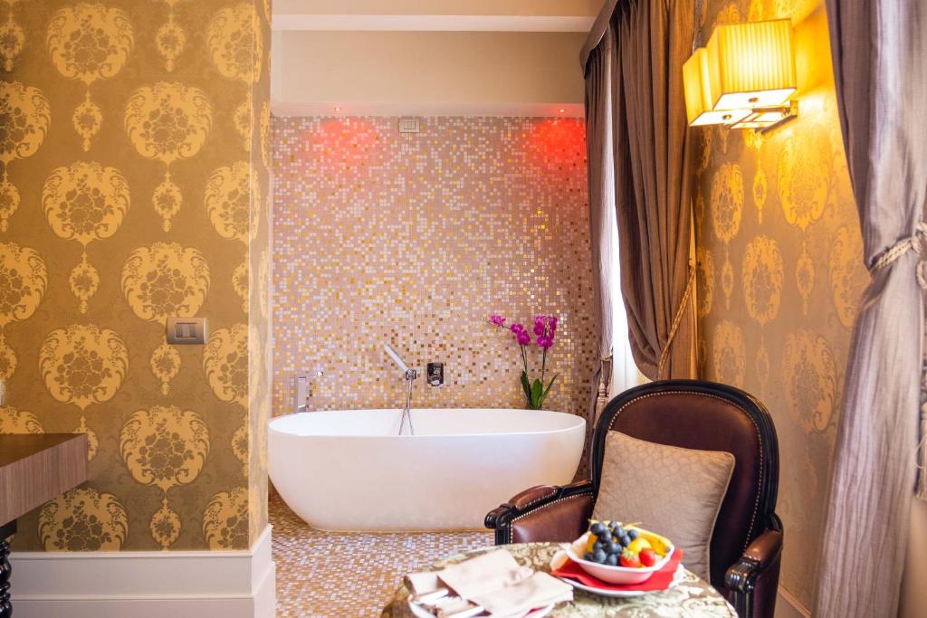 Koupelna v ubytování Hotel Moresco