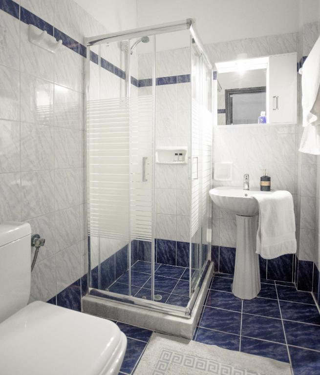 Koupelna v ubytování Erofili Hotel