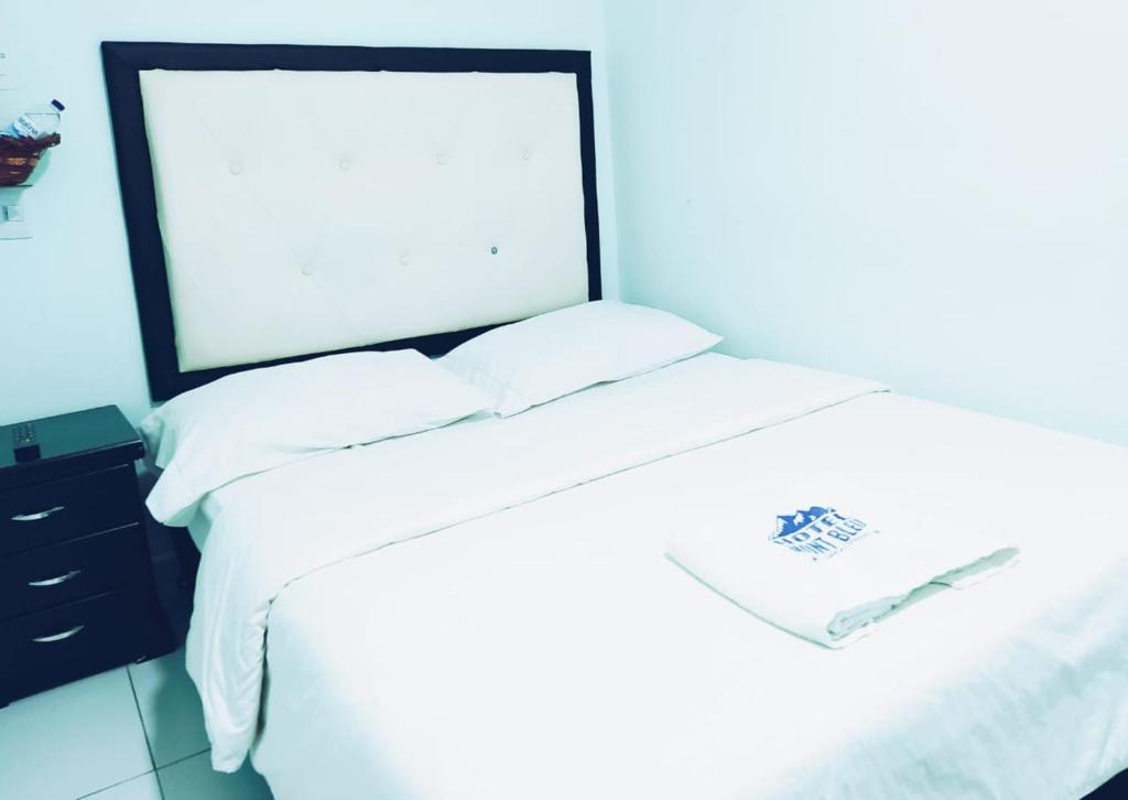 Postel nebo postele na pokoji v ubytování Hotel Mont Bleu
