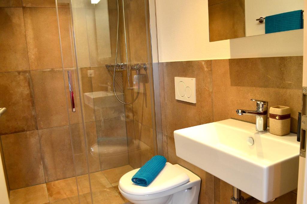 Koupelna v ubytování Guesthouse Meitschi Thun - contactless self check-in