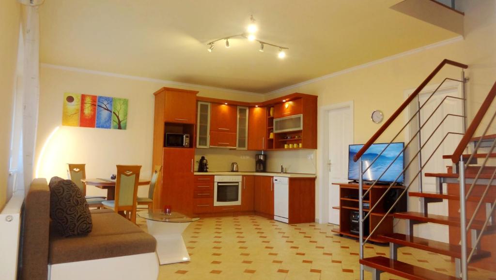 Ett kök eller pentry på Gere Apartment de Luxe