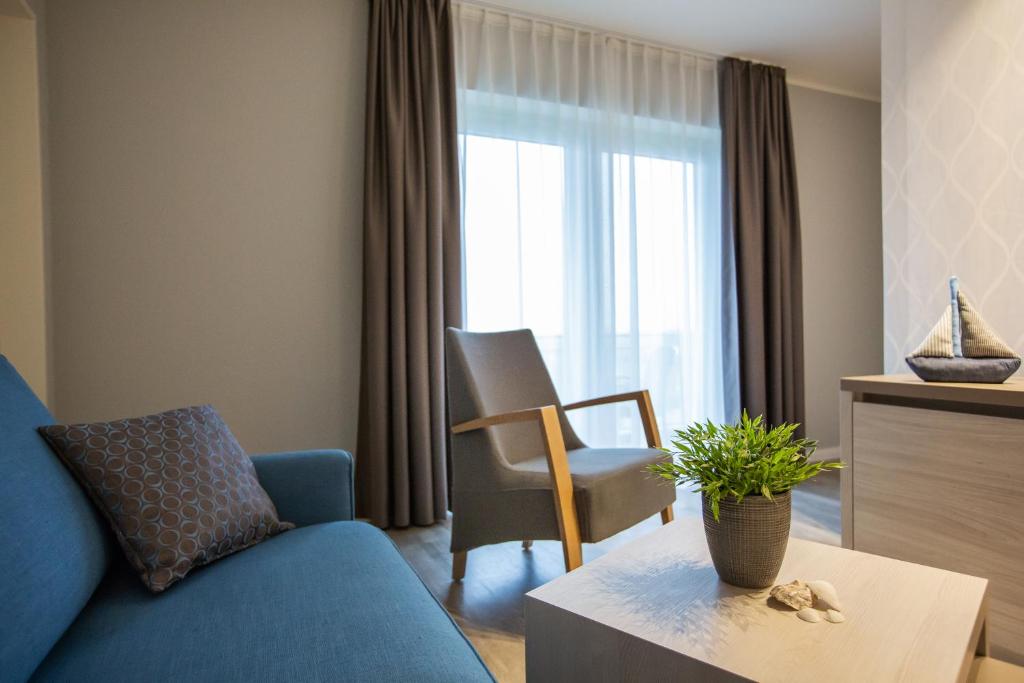 Posezení v ubytování Nordsee Lodge