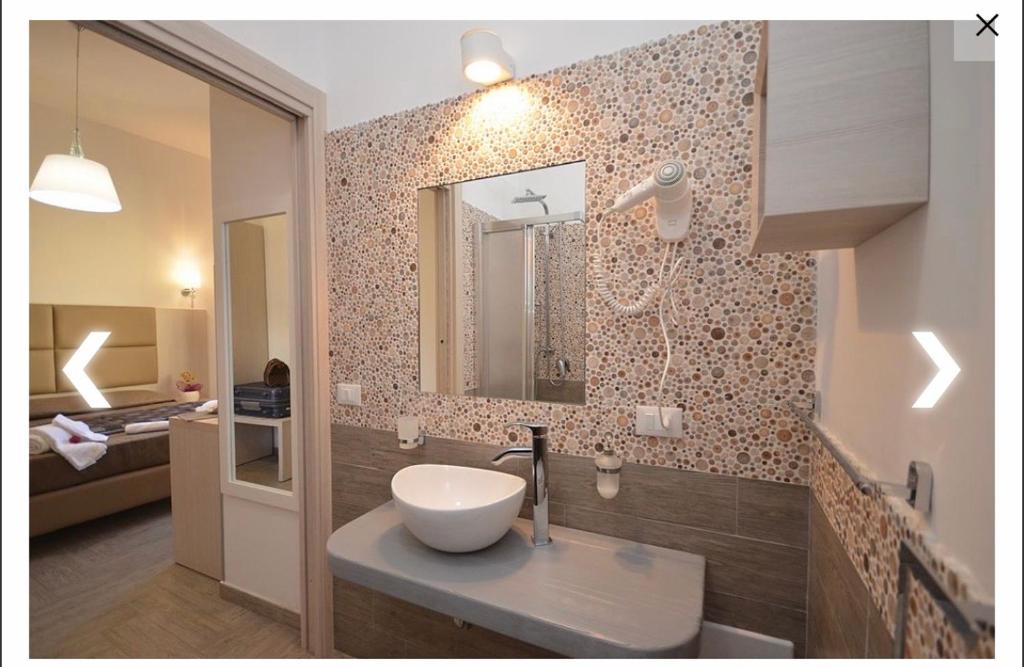 Koupelna v ubytování B&B Timpe Bianche