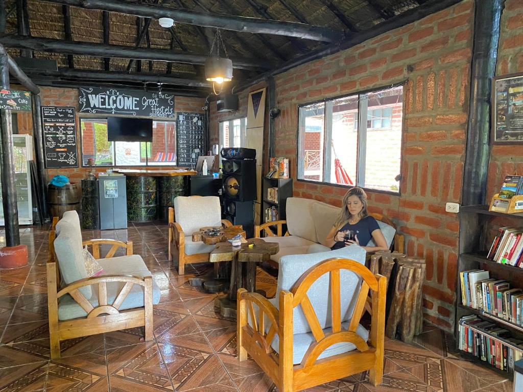 Posezení v ubytování Great Hostels Backpackers