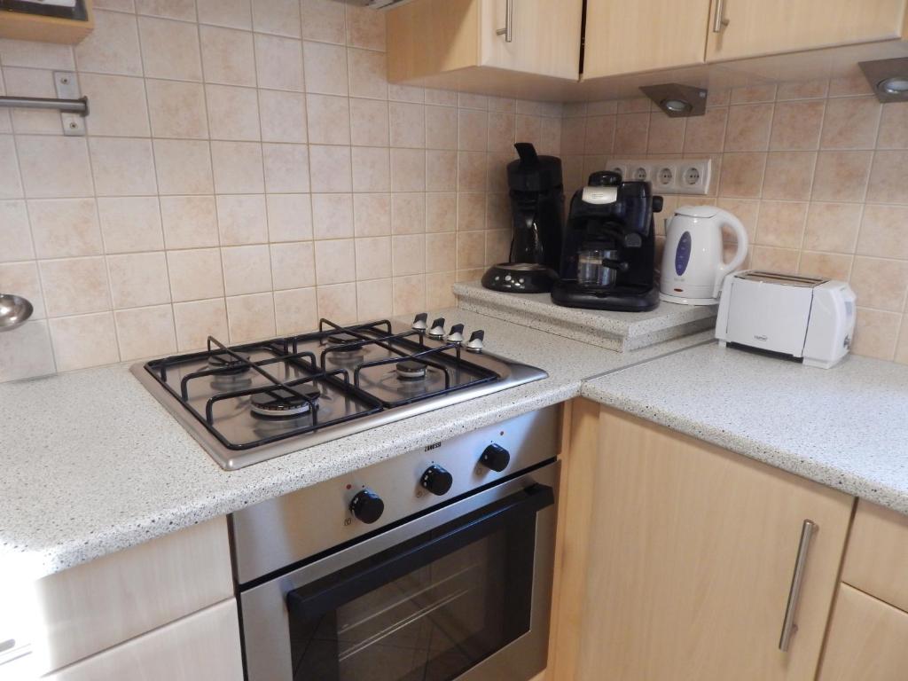 Kuchyňa alebo kuchynka v ubytovaní Boros Apartman